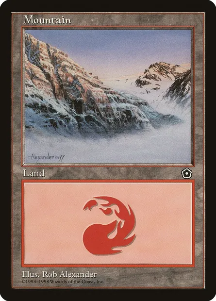 Mountain, Magic card P02 161 — Portal Second Age set