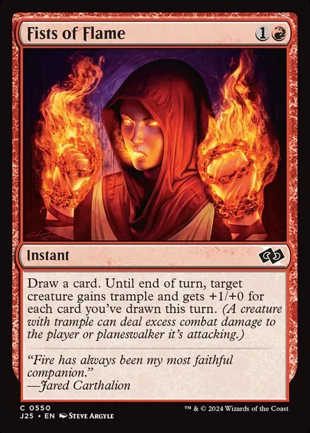 Fists of Flame, Magic card J25 550 — Foundations Jumpstart set
