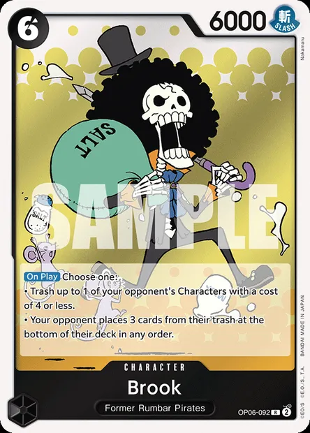Brook, carte One Piece OP06-092 — extension ONE PIECE CARD THE BEST