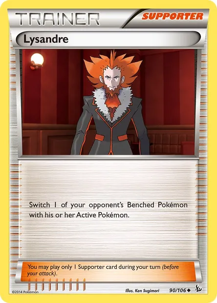Lysandre, Pokémon card FLF 90 — Flashfire set