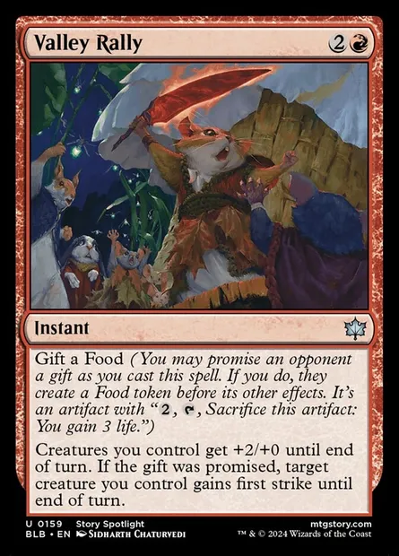 Valley Rally, Magic card BLB 159 — Bloomburrow set