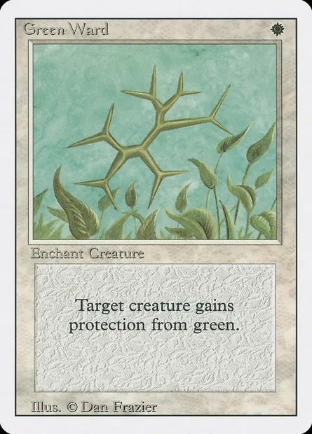 Green Ward, Magic card 3ED 20 — Revised Edition set