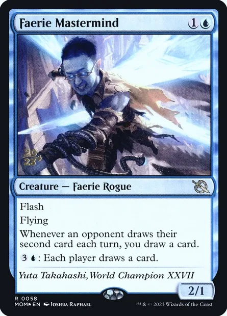 Faerie Mastermind, Magic card PMOM 58s — March of the Machine Promos set