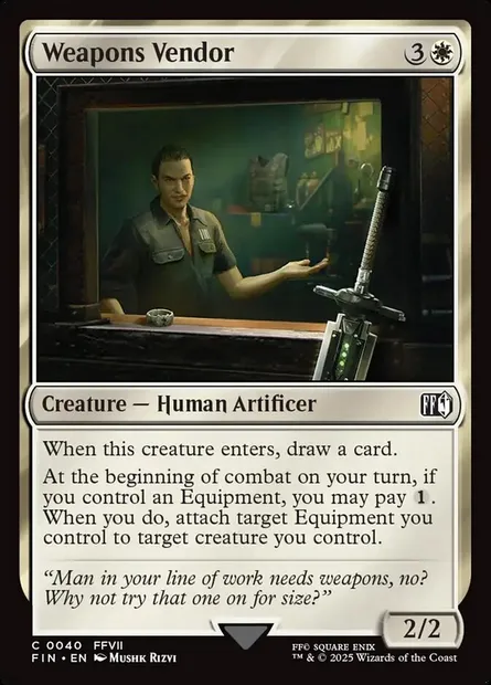 Weapons Vendor, Magic card FIN 40 — Final Fantasy set