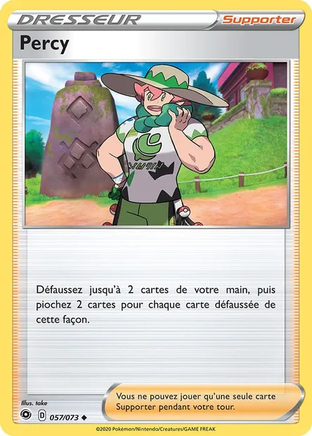 Percy, carte Pokémon CPA 57 — extension La Voie du Maître