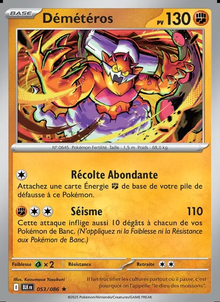 Démétéros, carte Pokémon BLK 053 — extension Foudre Noire