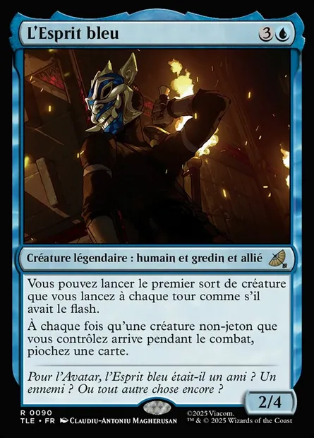 L'Esprit bleu, carte Magic TLE 90 — extension Avatar: The Last Airbender Eternal
