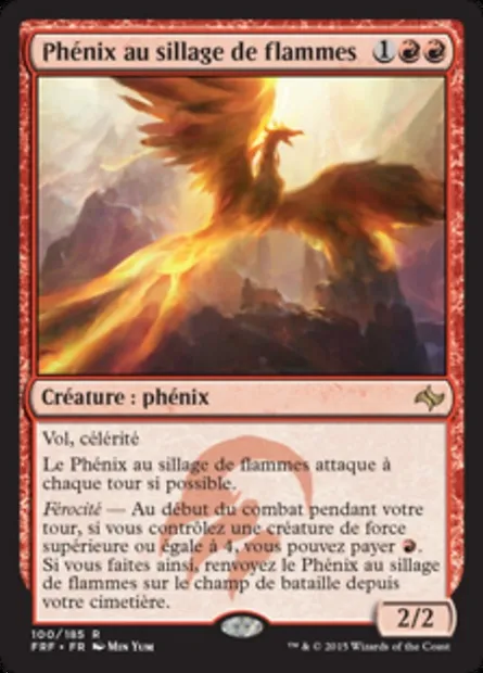 Phénix au sillage de flammes, carte Magic FRF 100 — extension Destin reforgé