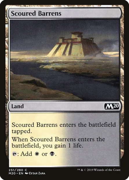 Scoured Barrens, Magic card M20 251 — Core Set 2020 set
