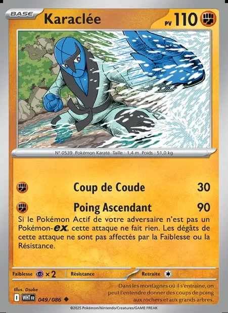 Karaclée, carte Pokémon WHT 049 — extension Flamme Blanche