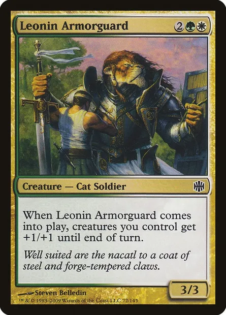 Leonin Armorguard, Magic card ARB 72 — Alara Reborn set