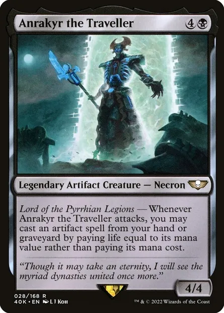 Anrakyr the Traveller, Magic card 40K 28 — Warhammer 40,000 Commander set
