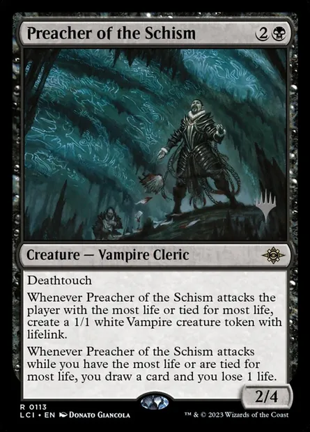 Prêcheur du schisme, carte Magic PLCI 113p — extension The Lost Caverns of Ixalan Promos