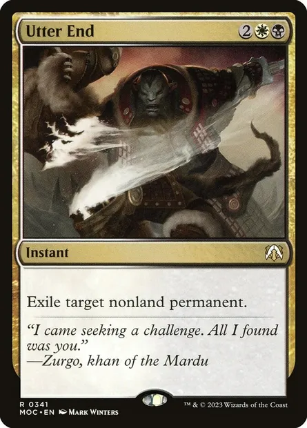 Utter End, Magic card MOC 341 — March of the Machine Commander set