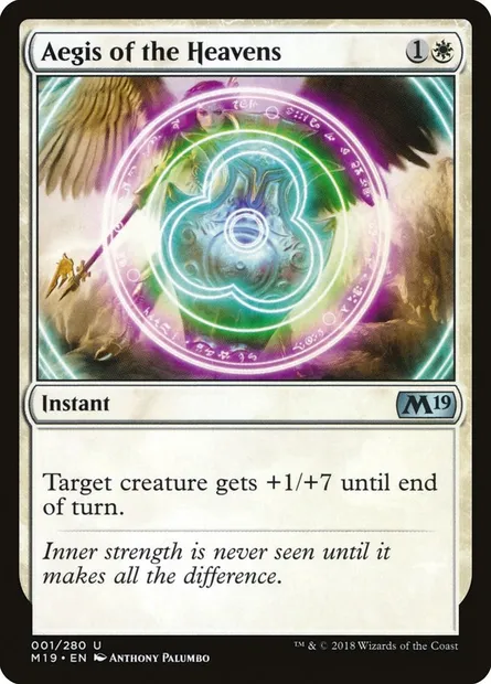 Aegis of the Heavens, Magic card M19 1 — Core Set 2019 set