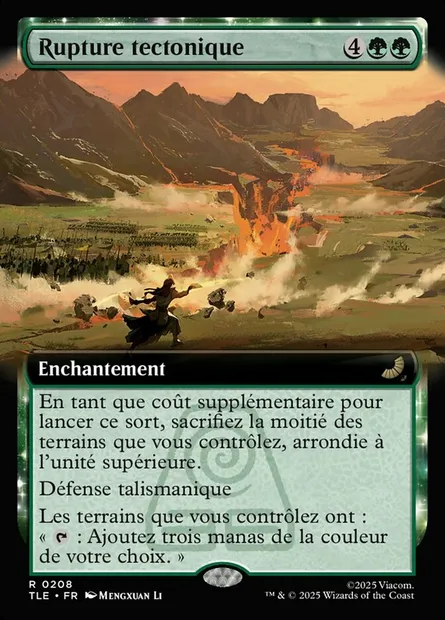 Rupture tectonique, carte Magic TLE 208 — extension Avatar: The Last Airbender Eternal