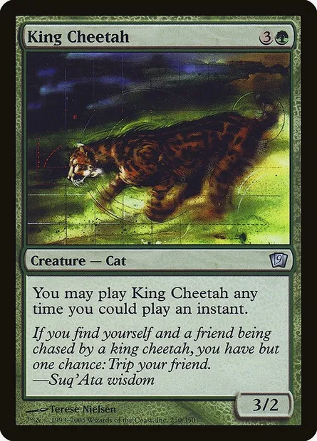 Guépard royal, carte Magic 9ED 250★ — extension Neuvième Edition