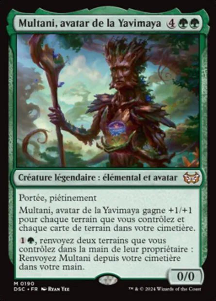 Multani, avatar de la Yavimaya, carte Magic DSC 190 — extension Duskmourn: House of Horror Commander