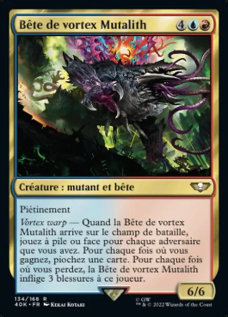 Bête de vortex Mutalith, carte Magic 40K 134 — extension Warhammer 40,000 Commander