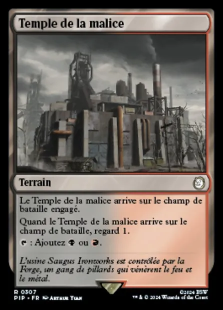 Temple de la malice, carte Magic PIP 307 — extension Fallout
