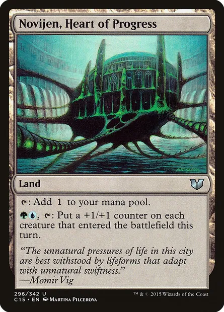 Novijen, Heart of Progress, Magic card C15 296 — Commander 2015 set
