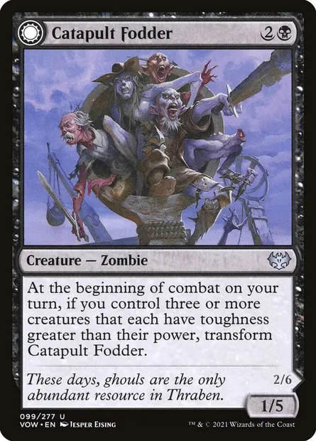 Catapult Fodder // Catapult Captain, Magic card VOW 99 — Innistrad: Crimson Vow set