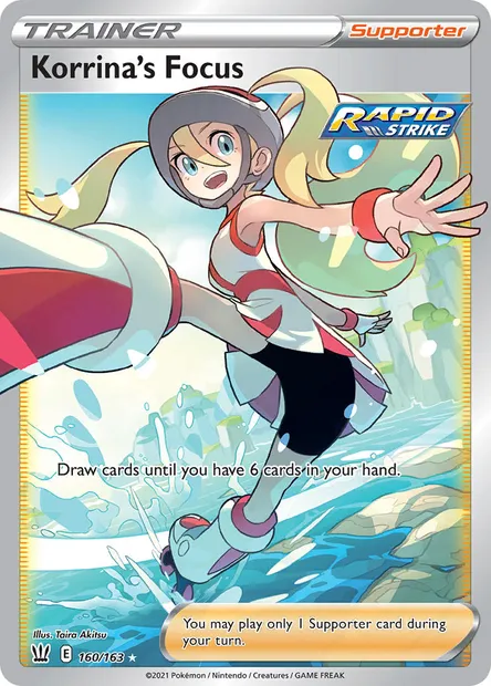 Korrina's Focus, Pokémon card BST 160 — Battle Styles set