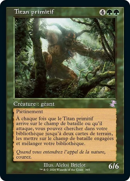 Titan primitif, carte Magic TSR 365 — extension Spirale Temporelle Remastered