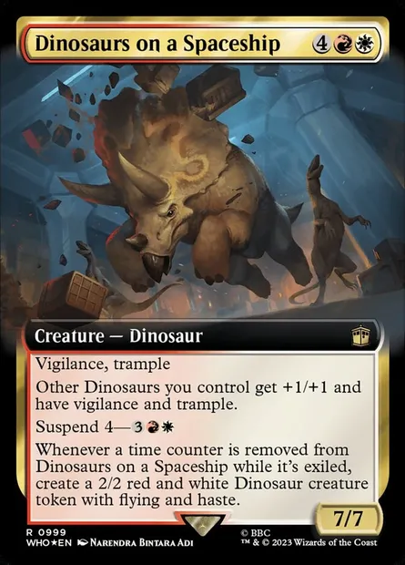 Dinosaurs on a Spaceship, Magic card WHO 999 — Doctor Who set