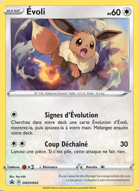 Évoli, carte Pokémon SWSH 042 — extension Promo SWSH