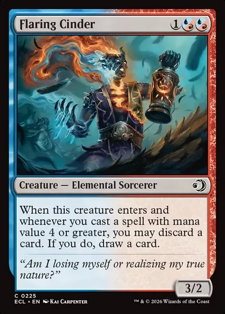 Flaring Cinder, Magic card ECL 225 — Lorwyn Eclipsed set