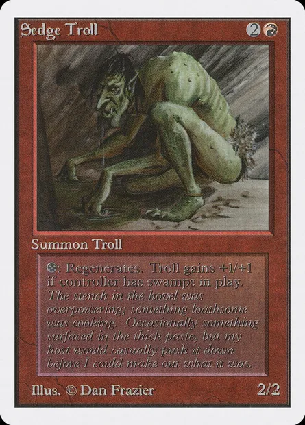 Sedge Troll, Magic card 2ED 173 — Unlimited Edition set