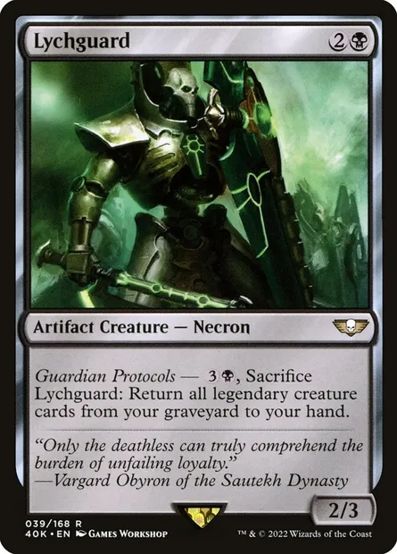 Lychguard, Magic card 40K 39 — Warhammer 40,000 Commander set