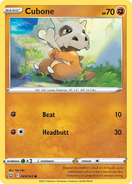 Cubone, Pokémon card BST 69 — Battle Styles set