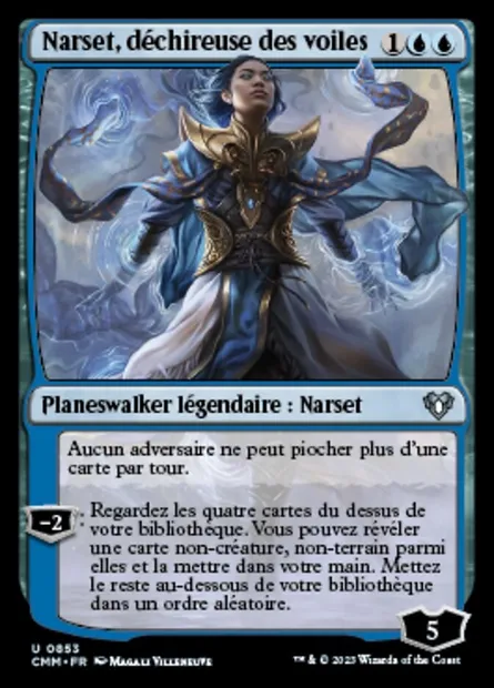Narset, déchireuse des voiles, carte Magic CMM 853 — extension Commander Masters