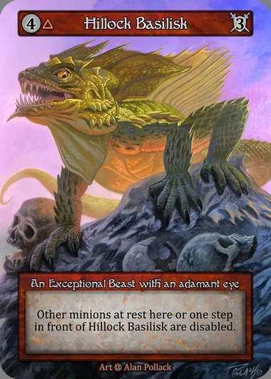 Hillock Basilisk, carte Sorcery ALP 084 — extension Alpha