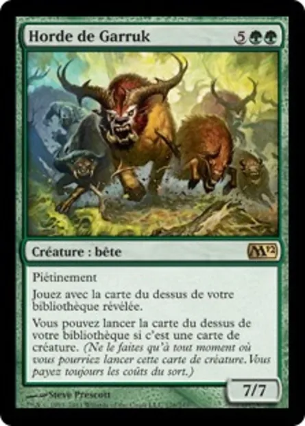 Horde de Garruk, carte Magic M12 176 — extension Magic 2012