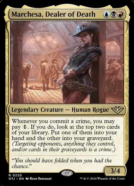 Marchesa, Dealer of Death, Magic card OTJ 220 — Outlaws of Thunder Junction set