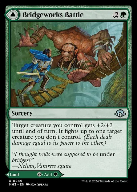 Bridgeworks Battle // Tanglespan Bridgeworks, Magic card MH3 249 — Modern Horizons 3 set