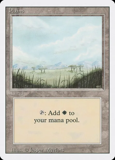 Plains, Magic card 3ED 293 — Revised Edition set
