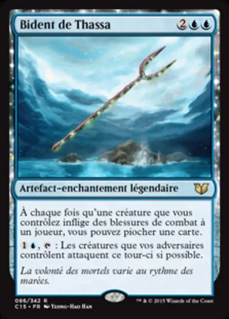 Bident de Thassa, carte Magic C15 86 — extension Commander 2015