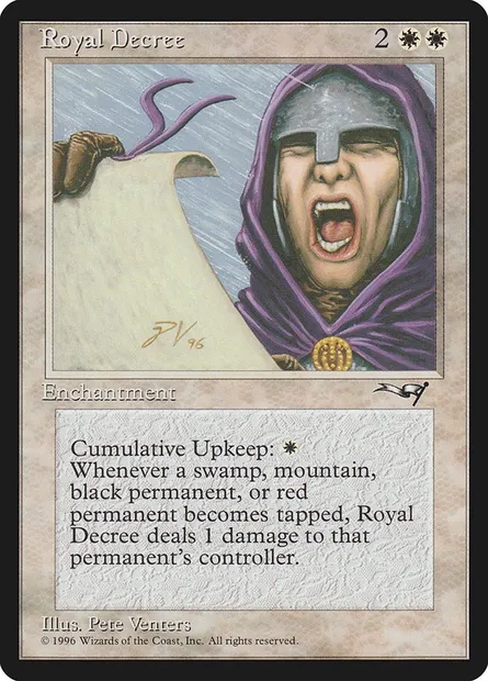 Royal Decree, Magic card ALL 14 — Alliances set