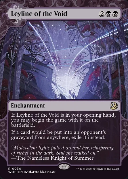 Leyline of the Void, Magic card WOT 30 — Wilds of Eldraine: Enchanting Tales set
