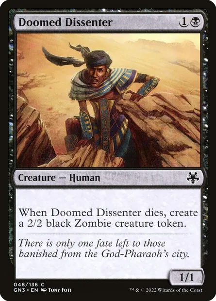Doomed Dissenter, Magic card GN3 48 — Game Night: Free-for-All set