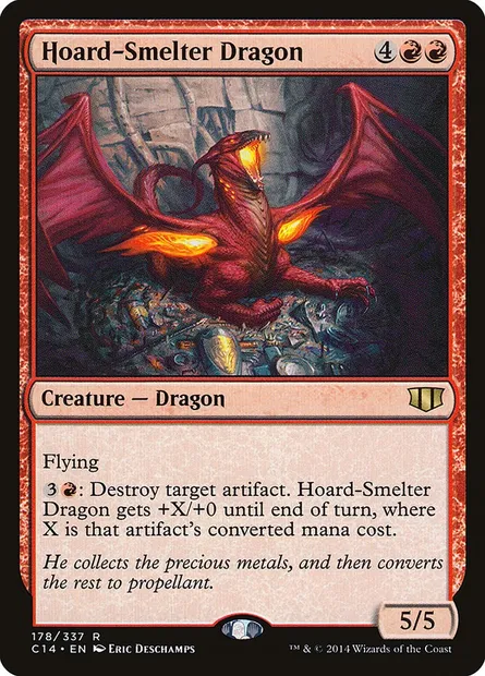 Hoard-Smelter Dragon, Magic card C14 178 — Commander 2014 set