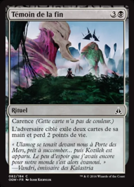 Témoin de la fin, carte Magic OGW 82 — extension Le serment des Sentinelles