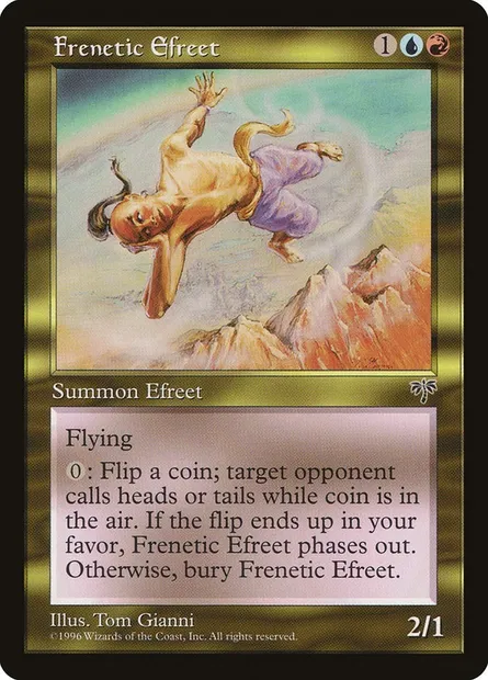 Frenetic Efreet, Magic card MIR 264 — Mirage set