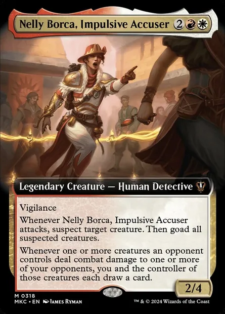 Nelly Borca, Impulsive Accuser, Magic card MKC 318 — Murders at Karlov Manor Commander set