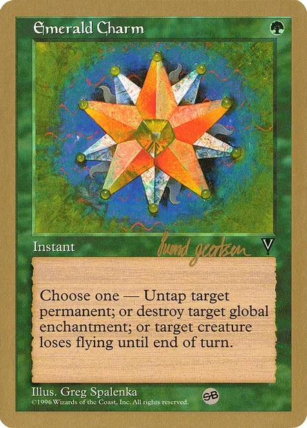 Emerald Charm, Magic card WC97 sg106sb — World Championship Decks 1997 set