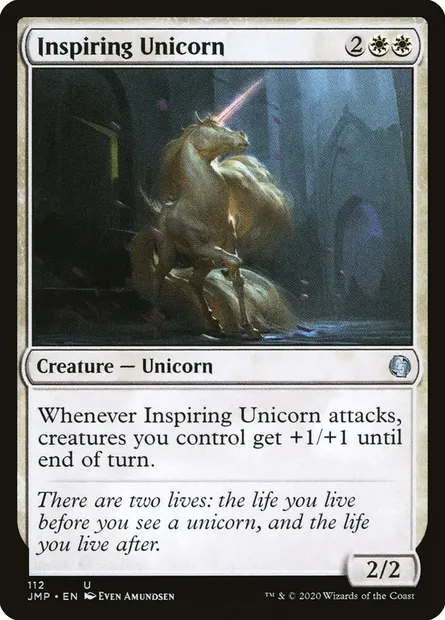 Inspiring Unicorn, Magic card JMP 112 — Jumpstart set
